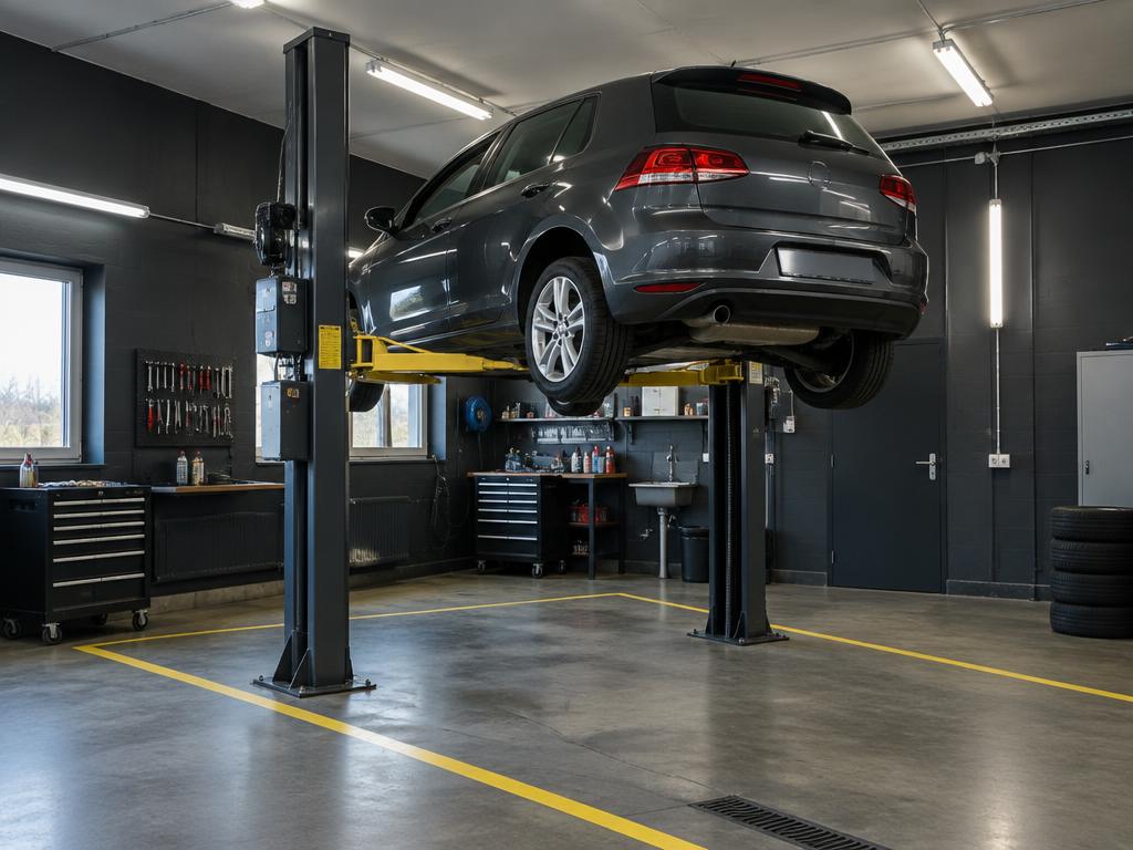 Werkstatt mit Hebebühne